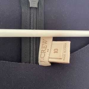 J CREW - Navy Blue Dress. Size 10. Scalloped arms and bottom. GUC.